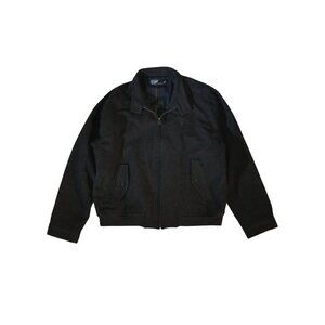 Polo Ralph Lauren Mens Charcoal Wool Blend Zip-Up Jacket